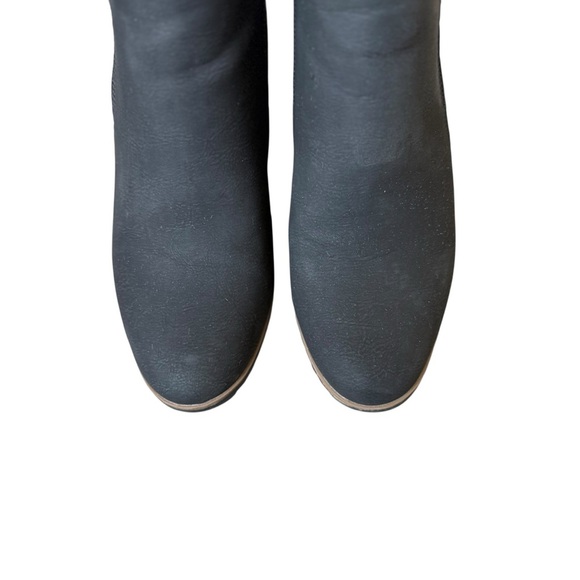 Soul Naturalizer Hudson Womens Sz 8.5 Black Faux Leather Zip Wedge Ankle Booties - Picture 4 of 9